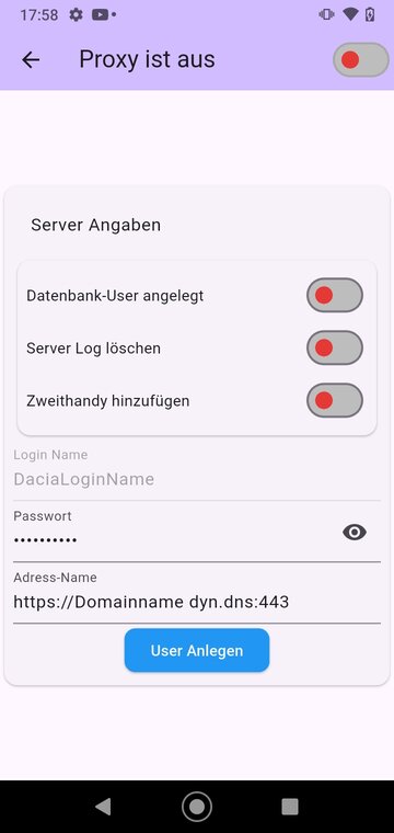 Proxyserver Einrichtung